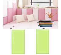 HEFJIAYCIQ Acolchado De Pared para Niños, Peel and Stick Cabecero Tapizado Paneles De Pared, Pack De 2 Paneles Dormitorio 3D Vinilos Pared,Grass Green,20x50cm