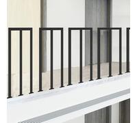 HEFJIAYCIQ Balaustres Para Barandillas De Terrazas Exteriores, Sistema De Barrotes De Hierro Forjado De 35-100 Cm, Para Lofts, Porches Y Balcones Interiores,Negro,100cm/3.3ft