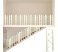 HEFJIAYCIQ Barandilla Para Escaleras En Forma De U, Altura 1,1-3,3 Pies Barandilla Segura De Hierro Forjado Antideslizante, Ideal Para Porches, Lofts, Terrazas Y Hoteles,blanca,100cm/3.3ft