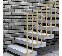 HEFJIAYCIQ Barandillas En Forma De U Para Escaleras Exteriores E Interiores, Barandilla Industrial De Hierro Forjado, Para Porches, Lofts, Pasillos Y Jardines,Gold 1,45cm/1.4ft