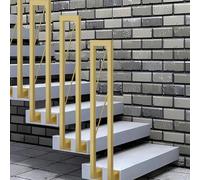 HEFJIAYCIQ Barandillas En Forma De U Para Escaleras Exteriores E Interiores, Barandilla Industrial De Hierro Forjado, Para Porches, Lofts, Pasillos Y Jardines,Gold 3,45cm/1.4ft