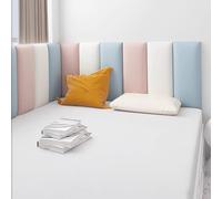 HEFJIAYCIQ Cabecero Anticolisión 3D para Twin Y King, Peel and Stick Cabecero Paneles De Pared, Panel Tapizado De Pared para Dormitorio/Sala De Estar,Light Blue Set,180x50cm