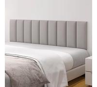 HEFJIAYCIQ Cabecero Peel and Stick para Twin Y King, Paneles De Cabecero De Pared Anticolisión 3D, Panel Tapizado De Pared para Dormitorio/Sala De Estar,Light Grey,90x60cm