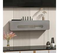 HEFJIAYCIQ Caja De Almacenamiento Oculta Para Router Wifi, Caja Oculta Para Módem De Pared, Armario Para Guardar Cables Para El Dormitorio Y El Salón,Gris,50x13x20cm