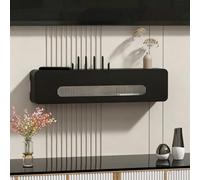 HEFJIAYCIQ Caja De Almacenamiento Oculta Para Router Wifi, Caja Oculta Para Módem De Pared, Armario Para Guardar Cables Para El Dormitorio Y El Salón,Negro,80x13x20cm