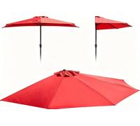 HEFJIAYCIQ Cubierta De Recambio para Sombrilla Adosada A La Pared, Tela De Recambio para Sombrilla Semicircular De Exterior con 5 Varillas, para Sombrillas con Varillas De 133-134 Cm,Rojo
