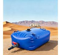 HEFJIAYCIQ Depósito De Agua Portátil De PVC, Bolsa De Almacenamiento De Agua De Emergencia con Entrada Y Salida, para Riego Agrícola Y Jardines Al Aire Libre,Azul,500L/1x1x0.5m