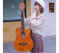 HEFJIAYCIQ Guitarra Acústica De Madera, 38 Pulgadas/40 Pulgadas/41 Pulgadas Guitarra Acústica De 6 Cuerdas De Acero, Tutorial Básico Para Principiantes Adultos,Sapele,41in