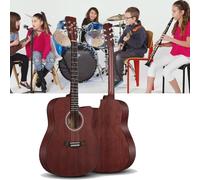HEFJIAYCIQ Guitarra Acústica De Madera Para Adultos, 40 Pulgadas/41 Pulgadas, 6 Cuerdas De Acero, Construcción Totalmente En Abeto, Tutorial Básico De Guitarra Folk Para Principiantes,2,41in