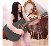 HEFJIAYCIQ Guitarra Acústica Para Principiantes, Set De Guitarra Con Cutaway Totalmente De Madera Para Principiantes, Para Adultos Y Adolescentes,13,40in