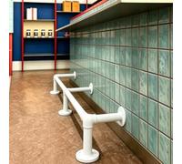 HEFJIAYCIQ Kit De Barandilla De Hierro, Accesorios De Montaje Bajo Encimera Para Barandillas De Estilo Industrial, Para Restaurantes, Bares, Oficinas Y Hogares,blanca,340cm/11.1ft