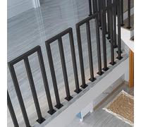 HEFJIAYCIQ Kit De Barandilla De Hierro Para Loft, Sistema De Barrotes De Hierro Forjado Para Interiores, Para Balcones, Terrazas, Patios Y Decoración Exterior,Negro,100cm/3.3ft