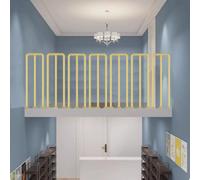 HEFJIAYCIQ Kit De Barandilla De Hierro Para Loft, Sistema De Barrotes De Hierro Forjado Para Interiores, Para Balcones, Terrazas, Patios Y Decoración Exterior,Oro,40cm/1.3ft
