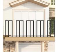 HEFJIAYCIQ Kit De Barandilla Para Terrazas Interiores Y Exteriores, Barrotes De Hierro Forjado De 35-100 cm Para Escaleras, Para La Decoración De La Entrada De Villas,Negro,40cm/1.3ft