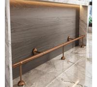 HEFJIAYCIQ Kit De Pedales Desmontables De Acero Inoxidable Para Barra, Tubería Para Montaje Bajo Encimera Con Accesorios De Fijación, Reposapiés Para Isla De Cocina,Rose gold,150cm/4.9ft