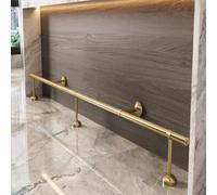 HEFJIAYCIQ Kit De Pedales Desmontables De Acero Inoxidable Para Barra, Tubería Para Montaje Bajo Encimera Con Accesorios De Fijación, Reposapiés Para Isla De Cocina,Oro,120cm/3.9ft