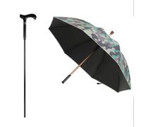 HEFJIAYCIQ Paraguas Bastón 2 En 1, Bastón Paraguas Ajustable En 5 Niveles De Altura, Bastón Portátil Para Escalada Y Senderismo,Natural,87cm/34inch