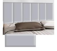 HEFJIAYCIQ Peel and Stick Cabecero Tapizado, Panel De Pared Autoadhesivo 3D para Decoración De Interiores, Cabecero De Cama De Pared para Dormitorio/Salón,Light Grey,140x50cm