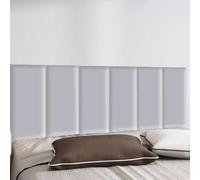 HEFJIAYCIQ Peel and Stick Cabecero Tapizado, Panel De Pared Autoadhesivo 3D para Decoración De Interiores, Cabecero De Cama De Pared para Dormitorio/Salón,Light Grey,180x50cm