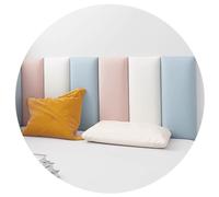 HEFJIAYCIQ Peel and Stick Cabecero Tapizado para Niños, Panel De Pared Autoadhesivo Anticolisión 3D, Paneles De Cabecero Rectangulares/Ovalados Twin Y King,Light Blue Set,135x50cm