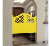 HEFJIAYCIQ Puertas Batientes Para Cafetería, Separación Interior De Madera Para Salón, Medias Puertas De Entrada Para Escalera, Lavadero Y Bar,Amarillo,135x100cm