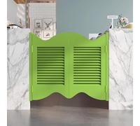 HEFJIAYCIQ Puertas Batientes Para Cafeterías, Escaleras Interiores. Puerta De Madera Con Bisagras Metálicas, Para Pasillos, Cocinas, Bares, Pubs, Entradas Y Separadores,Green 2,95x90cm
