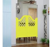 HEFJIAYCIQ Puertas Batientes Para Cafeterías, Puerta Batiente Interior De Madera Maciza Con Bisagras De Cierre Automático, Para Bares, Cocinas, Salones Y Salas De Estar,Amarillo,70x90cm