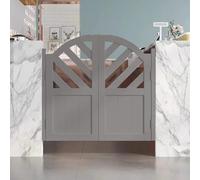 HEFJIAYCIQ Puertas De Salón Y Cafetería, Puertas Batientes De Madera Maciza Con Bisagras, Para Puertas De Entrada, Cocinas, Bares, Bodegas, Porches Y Escaleras,Gris,105x100cm