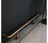 HEFJIAYCIQ Reposapiés De Estilo Industrial para Barra De Bar, Kit De Reposapiés con Tubos De Acero Inoxidable, Kit De Tubos para Bar De Sótano, para Montaje Bajo Encimera,Rose Gold,340cm/11.1ft