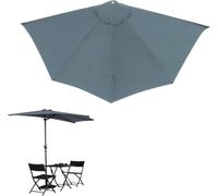 HEFJIAYCIQ Toldo De Recambio para Sombrilla Semicircular, Cubierta Superior De Recambio para Sombrilla De 9Ft, para Balcón, Jardín, Apartamentos Y Terraza,Gris