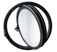 HEFJIAYCIQ Ventana Redonda Giratoria Con Vidrio Templado, Ventanas De Cobertizo De Aleación De Aluminio Giratorias 360, Para Baño, Cocina, Casa De Juegos,Black 1,65cm/25.5in