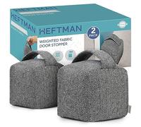 HEFTMAN Sujeta Puertas De Tela y Arena Topes Para Puertas Decorativos Con Asa - Gris - Juego De 2