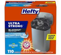 Hefty Bolsas de basura altas ultra fuertes para cocina, opacas, explosión limpia, 13 galones, 110 unidades