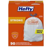 Hefty Bolsas de basura de cocina resistentes y profundas, 49,2 litros
