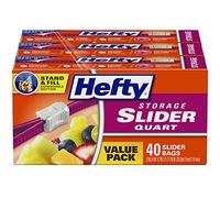 Hefty - Bolsas para almacenamiento de alimentos con cierre de cremallera