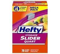 Hefty Slider - Bolsas de almacenaje (78 unidades, cuarzo)