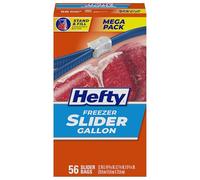 Hefty Slider Freezer Bags, Gallon Size, 56 Count