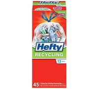 Hefty Tall Kitchen Recycling Trash Bags, Clear, 45 Count by Hefty