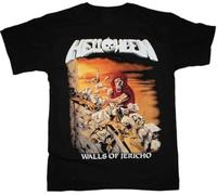 HEFU Helloween Walls of Jericho'85 Gamma Iron Saviour Rage New Black T-Tshirts Camisetas y Tops(Large)