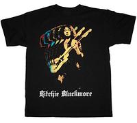 HEFU Ritchie Blackmore Solo Rainbow Deep Purple Rock'n'Roll New Black T-Tshirts Camisetas y Tops(Small)
