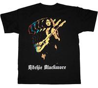 HEFU Ritchie More Solo Rainbow Deep Purple Rock'n'Roll T-Tshirts Camisetas y Tops Black(Small)