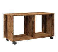 HEFZGDB Armario con ruedas, aspecto de madera antigua, 72 x 33 x 42,5 cm, material de madera, mesa de café, salón, mesa auxiliar, mesa auxiliar pequeña, para balcón, salón, comedor, estudio