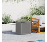HEFZGDB Baúl de jardín gris claro, 55 x 53 x 57 cm, de polipropileno, con superficie impermeable y plástico resistente a los rayos UV para herramientas de jardín
