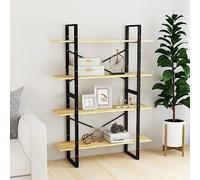 HEFZGDB Estantería con 4 compartimentos, 100 x 30 x 140 cm, madera maciza de pino, estantería de cocina, estantería pequeña, armario de farmacia, cocina, para dormitorio, oficina, estudio, biblioteca