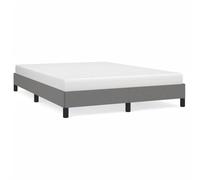 HEFZGDB Estructura de cama sin colchón, gris oscuro, 140 x 190 cm, de tela, cama matrimonial, cama individual, cama doble, para albergue, habitación de invitados, dormitorio, sala de estar