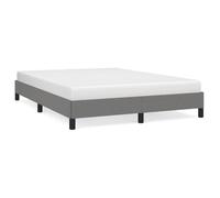 HEFZGDB Estructura de cama sin colchón, gris oscuro, 140 x 200 cm, de tela, cama matrimonial, cama individual, cama doble, para albergue, habitación de invitados, dormitorio, sala de estar