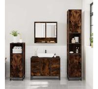HEFZGDB Juego de muebles de baño de madera de roble ahumado, armario de oficina, armario pequeño para zapatos, armario pequeño para cocina, habitación de invitados, salón, cuarto de baño