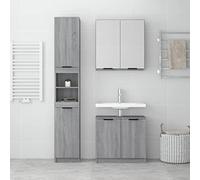 HEFZGDB Juego de muebles de baño de madera Sonoma, 3 piezas, armario de cocina, armario para zapatos, armario multiusos para aseo, cocina, salón, cuarto de baño