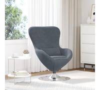 HEFZGDB Sillón moderno de terciopelo gris oscuro con reposabrazos ajustables y marco de aluminio robusto para salón oficina