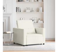 HEFZGDB Sofá cama 3 en 1 de terciopelo crema con acolchado cómodo. Este práctico sillón de color crema es un lugar acogedor y una gran cama de sofá: perfecta